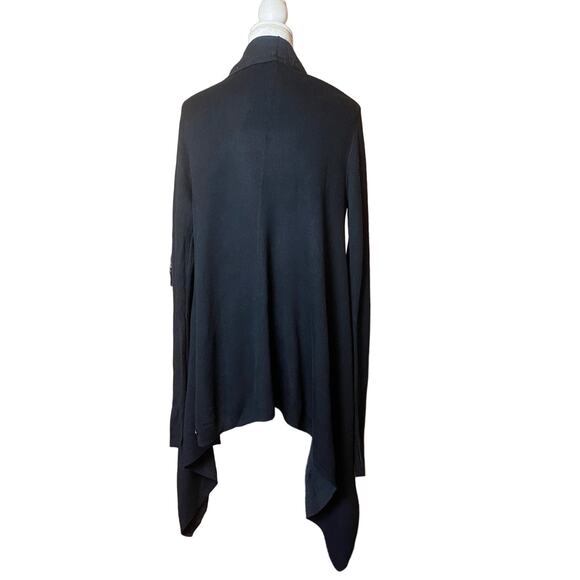 Lululemon Athletica Black Cashmere Cotton Blend Cascade Cardigan Sweater Size 10 - Picture 3 of 9